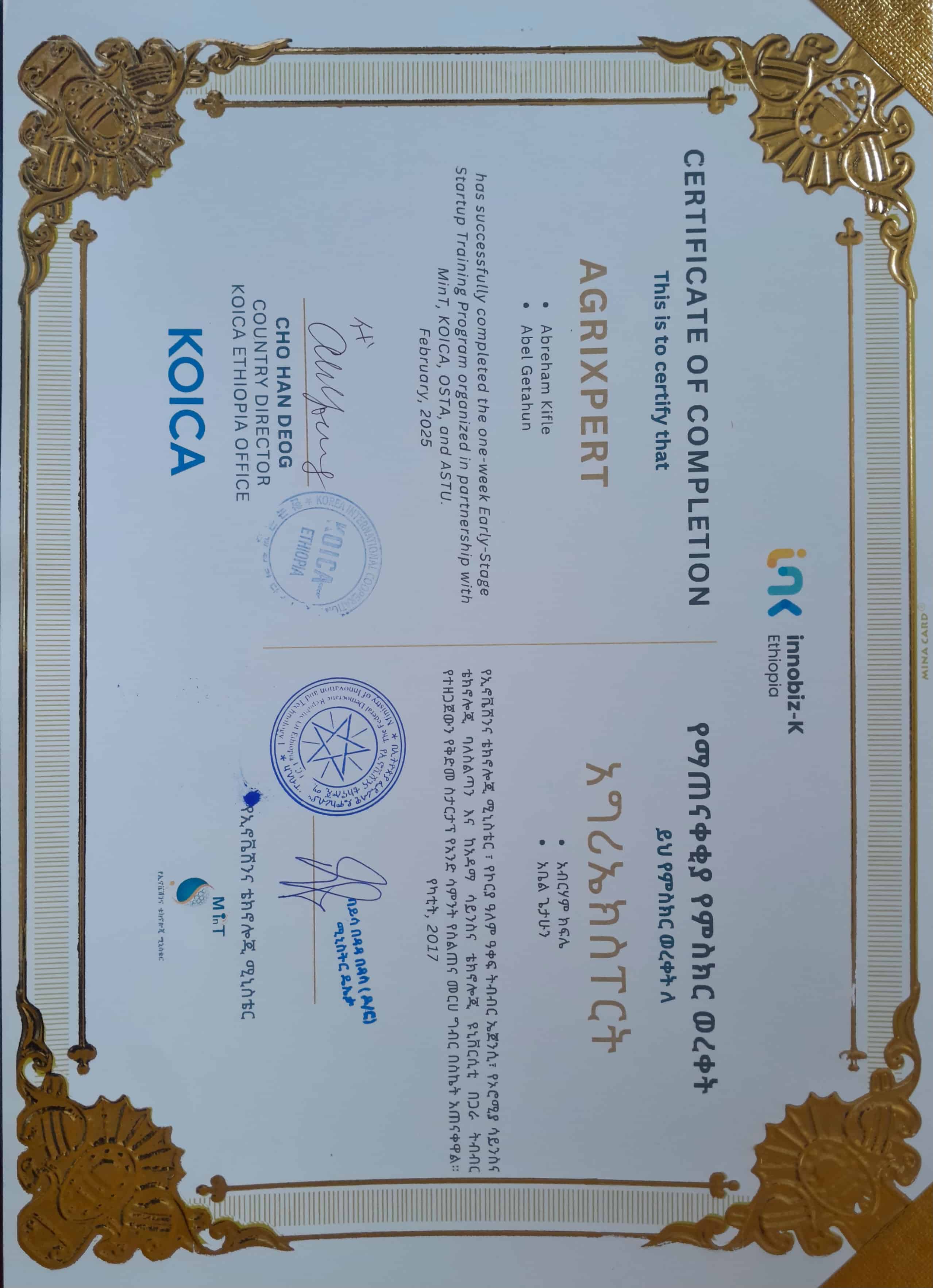 Early stage startup traning